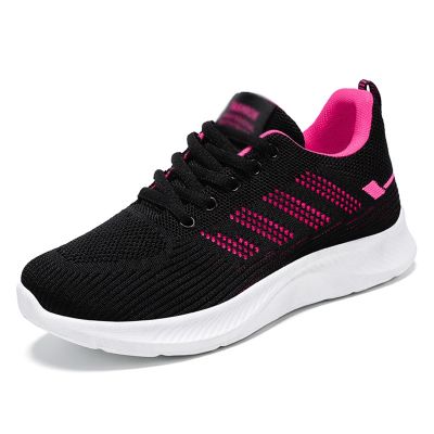 DHAEY Orthopedic Sneakers for Women Plantar Fasciitis Orthopedic Diabetic Walking Shoes Comfortable Casual Fashion Sneaker Walking Shoes (Color : Rose red, Size : 6.5)