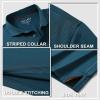 Long Sleeve Polo Shirts for Men Casual Stylish Dry Fit Performance Striped Collared Golf Polo Shirts for Men view 4