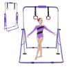 YEEGO DIRECT Gymnastics Bar with Rings,Gymnastics Bar for Kids Ages 3-10,Foldable Gymnastics Bar,Kids Gymnastics Bar Expandable for Home Training Kids Gifts for Grils Boys(Purple) view 1