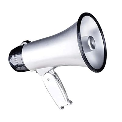 POCHY Megaphones Handheld Megaphone 25 Watt Bullhorn Speaker with Built-in Siren Bullhorn Pa Bullhorn Voice Recorder Clear Voice Speaker Clear Sound