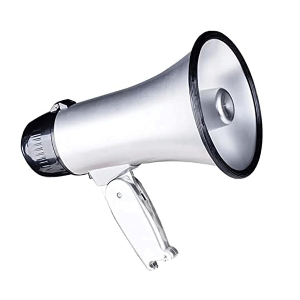 POCHY Megaphones Handheld Megaphone 25 Watt Bullhorn Speaker with Built-in Siren Bullhorn Pa Bullhorn Voice Recorder Clear Voice Speaker Clear Sound
