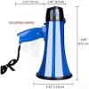 POCHY Megaphones Handheld Megaphone 25 Watt Bullhorn Speaker with Built-in Siren Bullhorn Pa Bullhorn Voice Recorder Clear Voice Speaker Clear Sound view 4