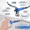 BUCKLOS IIIPRO E4 MTB 4 Pistons Mountain Bike Hydraulic Disc Brake Set Front 835mm and Rear 1550mm with Ceramic Brake Pad for Bicycle/E-Bike (Pre-Bled) view 2