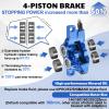 BUCKLOS IIIPRO E4 MTB 4 Pistons Mountain Bike Hydraulic Disc Brake Set Front 835mm and Rear 1550mm with Ceramic Brake Pad for Bicycle/E-Bike (Pre-Bled) view 3