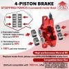 BUCKLOS IIIPRO E4 MTB 4 Pistons Mountain Bike Hydraulic Disc Brake Set Front 835mm and Rear 1550mm with Ceramic Brake Pad for Bicycle/E-Bike (Pre-Bled) view 3