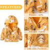 Happy Cherry Kid Boys Printed Windbreaker Jackets Toddler Long Sleeve Hooded Coat Zip Up Windbreaker Warm Waterproof Hoodie Jackets Outdoor Coat 4-5T view 4