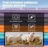 OutdoorMaster Kids Ski Socks, 2-Pack Merino Wool Winter Compression Thermal Socks with Boys & Girls, Over The Calf Non-Slip Cuff view 3
