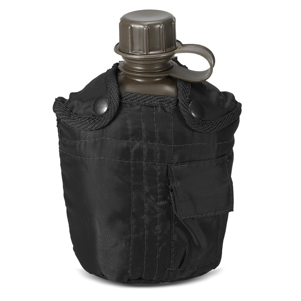 doorslay 1L Outdoor Military Canteen Bottle Camping Hiking Backpacking Survival Water Bottle Kettle with Cover