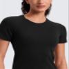 CRZ YOGA Seamless T-Shirt Hip Length Black Medium view 3