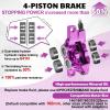 BUCKLOS IIIPRO E4 MTB 4 Pistons Mountain Bike Hydraulic Disc Brake Set Front 835mm and Rear 1550mm with Ceramic Brake Pad for Bicycle/E-Bike (Pre-Bled) view 3