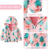 Happy Cherry Little Girl Autumn Jackets Hoodie Windbreaker Toddler Fleece Lined Lightweight Coat Long Sleeve Zip Up Printed Hooded Coat for Spring Fall 4-5T view 3
