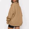 SHAOBGE Women's Oversized Sweatshirt Half Zip Long Sleeve Shirts Casual Loose Fit Pullover 2023 Fall Teen Girls Y2K Clothes view 4