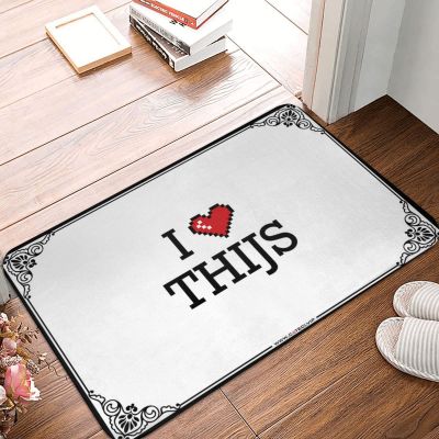 Abipuir Farmhouse Kitchen Rug Set I Love Thijs Doormat Kitchen Farmhouse Rug Rugs for Kitchen (Color : Colour, Size : 40X60CM)
