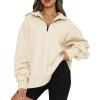 SHAOBGE Women's Oversized Sweatshirt Half Zip Long Sleeve Shirts Casual Loose Fit Pullover 2023 Fall Teen Girls Y2K Clothes view 1