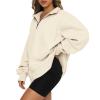 SHAOBGE Women's Oversized Sweatshirt Half Zip Long Sleeve Shirts Casual Loose Fit Pullover 2023 Fall Teen Girls Y2K Clothes view 2