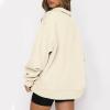 SHAOBGE Women's Oversized Sweatshirt Half Zip Long Sleeve Shirts Casual Loose Fit Pullover 2023 Fall Teen Girls Y2K Clothes view 3