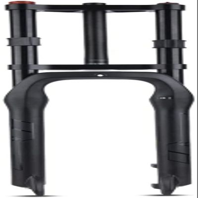 ZECHAO 26" E-Bike Front Fork,Mountain Disc Brake Beach Snow Fat Fork 1-1/8" Bike Air Fork Double Shoulder 160mm Travel for 4.0" Fat Tire QR Outdoor