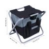 UPQRSG Portable Folding Stool, Dual Purpose Gardening Folding Stool with 7 Pockets Storage Tool Bag for Adults Fishing Hiking Gardening and Beach[Grey Black] view 3