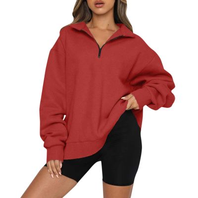 SHAOBGE Women's Oversized Sweatshirt Half Zip Long Sleeve Shirts Casual Loose Fit Pullover 2023 Fall Teen Girls Y2K Clothes