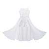 Hedmy Flower Girls Dress Sleeveless Halter Dance Costume Wedding Pageant Bridesmaid Evening Party Ball Gown White 14 Years view 1