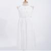 Hedmy Flower Girls Dress Sleeveless Halter Dance Costume Wedding Pageant Bridesmaid Evening Party Ball Gown White 14 Years view 4