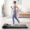 LOHISHILO 2 in 1 Folding Treadmill Under Desk Electric Running Walking Pad Treadmill with Remote, for Adults, Children, The Elderly(Treadmill Black) view 4