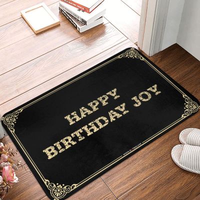 Out Door Mat Outdoor Happy Birthday Joy Doormat Vintage Decor Outdoor Door Mats for Outside Entry (Color : Colour, Size : 65X90CM)