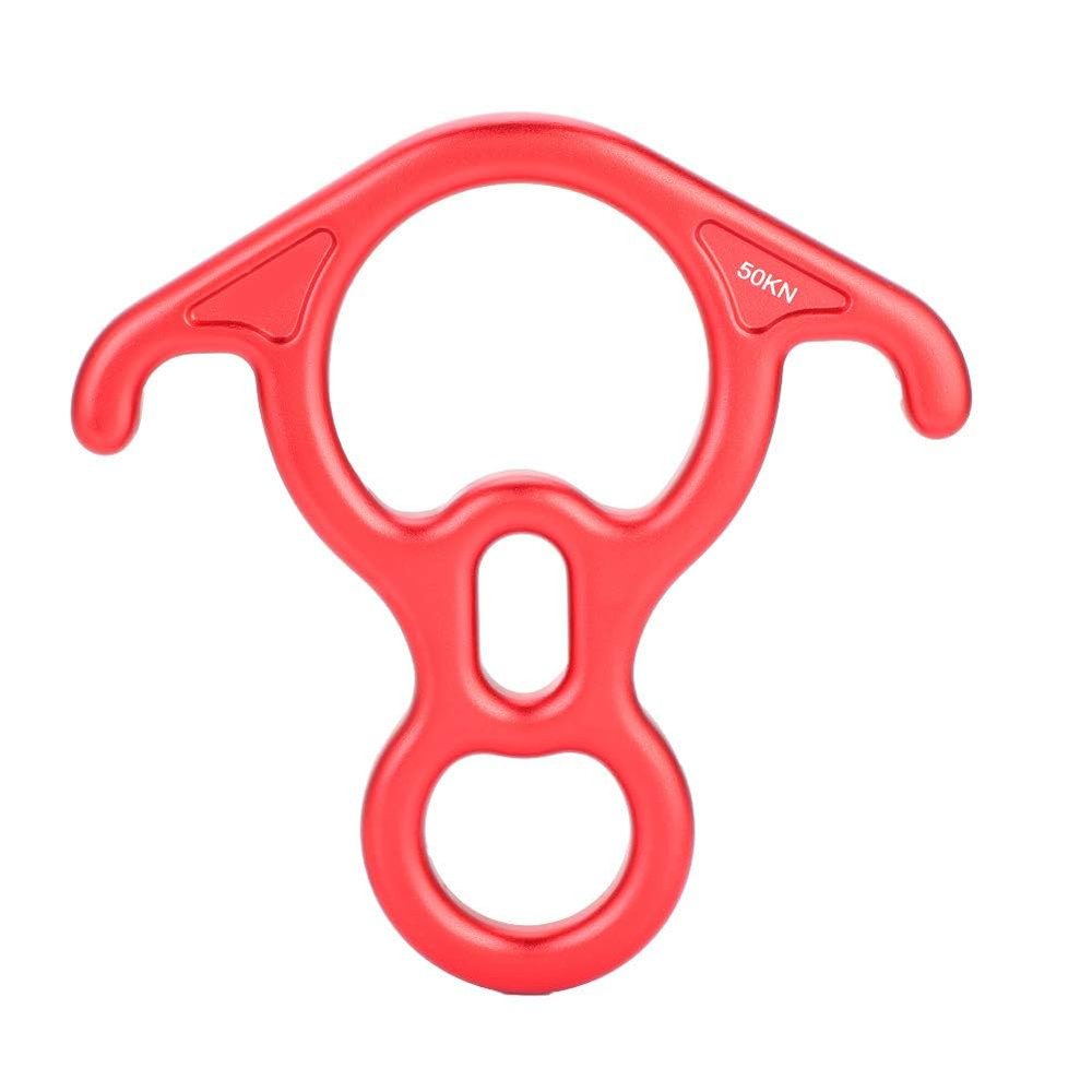 JEOZBM 50 Kn Figure 8 Descender, Figure 8 Belay Device, Belay Device W/Bent-Ears, Rappelling Devices for Rock Climbing Working Aloft, Etc