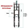 HIMALO Downhill Mountain Bike Suspension Fork 26 27.5 29 Air Fork Travel 130mm Disc Brake Straight Fork QR Rebound Adjustale Manual Lockout view 3