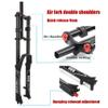 HIMALO Downhill Mountain Bike Suspension Fork 26 27.5 29 Air Fork Travel 130mm Disc Brake Straight Fork QR Rebound Adjustale Manual Lockout view 4