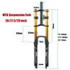 HIMALO Downhill Mountain Bike Suspension Fork 26 27.5 29 Air Fork Travel 130mm Disc Brake Straight Fork QR Rebound Adjustale Manual Lockout view 3