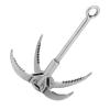 JEOZBM Grappling Hook, 4-Claw Folding Survival Anchor Hook Carabiner, Stainless Steel Climbing Claw, Multifunctional Steel Hook for Outdoor Hiking Climbing view 1