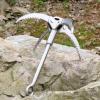 JEOZBM Grappling Hook, 4-Claw Folding Survival Anchor Hook Carabiner, Stainless Steel Climbing Claw, Multifunctional Steel Hook for Outdoor Hiking Climbing view 4