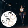 Leapiture 1 Pair Pull Up Training Rings Wooden Gymnastics Rings Gymnastics Rings Gymnastics Rings Suspension for Home Gym WorkoutTraining Rings view 3