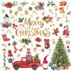 Cholemy 4 Sheets Christmas Wall Decal Stickers Decorations - Removable Indoor Home Decor for Room, Nursery, School, Restaurant, Cafe, Door, Window, Party (Tree) view 1