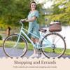 Warners Wheels Rear Bike Basket - Handmade Rattan Cruiser Bike Basket Rear - Rack Mounted Bicycle Cargo Caddy mounts to The Back Rack of Adult Cruisers, Ebike and delivery Bikes view 4