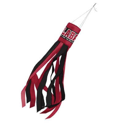 AGAS Small Alabama University Crimson Tide Windsock - 30"x 5.5" inch| Durable Polyester | Team-Coloured Alternate 6 Stripes | Easy Hanging Clip
