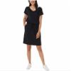 32 Degrees Ladies' Side Pockets, Drop Shoulder, Stretch Comfort, V-Neck, Soft Lux Dress | Black, Large view 2