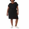 32 Degrees Ladies' Side Pockets, Drop Shoulder, Stretch Comfort, V-Neck, Soft Lux Dress | Black, Large view 4