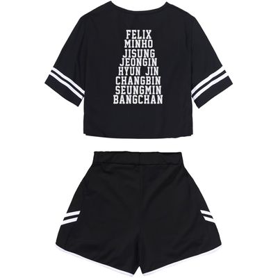 JUNG KOOK SKZ Shirt + Shorts Set Merch Hyunjin Felix Leeknow Bangchan Changbin Seungmin Shorts T-Shirt Tee