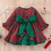 6M to 5 Years Little Girls 2023 Toddler Girls Christmas Long Sleeve Plaid Prints Dress Xmas Party (Red, 4-5 Years) view 3
