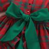 6M to 5 Years Little Girls 2023 Toddler Girls Christmas Long Sleeve Plaid Prints Dress Xmas Party (Red, 4-5 Years) view 4