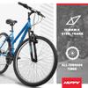 Huffy Stone Mountain Womens 26 Inch Mountain Bike, Deep Sea Gloss Frame, 21-Speed Shimano Twist Shifting, Front Suspension, Comfort Saddle | 20"/24"/26" Sizes, 6-21 Speeds, Dual Suspension Available | view 4