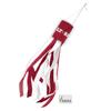 AGAS Large Alabama University Built By Bama Windsock - 60"x 5.5" inch| Durable Polyester | Team-Coloured Alternate 6 Stripes | Easy Hanging Clip view 1
