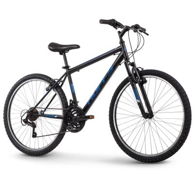 Huffy Stone Mountain Mens 26 Inch Mountain Bike, Matte Black Frame, 21-Speed Shimano Twist Shifting, Front Suspension, Comfort Saddle | 20"/24"/26" Sizes, 6-21 Speeds, Dual Suspension Available |