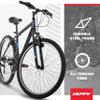 Huffy Stone Mountain Mens 26 Inch Mountain Bike, Matte Black Frame, 21-Speed Shimano Twist Shifting, Front Suspension, Comfort Saddle | 20"/24"/26" Sizes, 6-21 Speeds, Dual Suspension Available | view 4