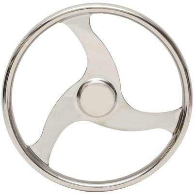 Boat Steering Wheel with Cap | 15 1/2 Inch Stainless Steel