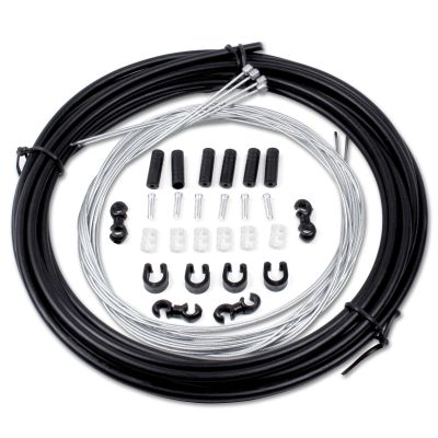 Ciomszan 5m Universal Bicycle Shift Cable Housing Kit With 2 Set Bikes Gear Shifter Derailleur Cable End Caps Accessories for Mountain Road Bike Repair (For Universal Bike)