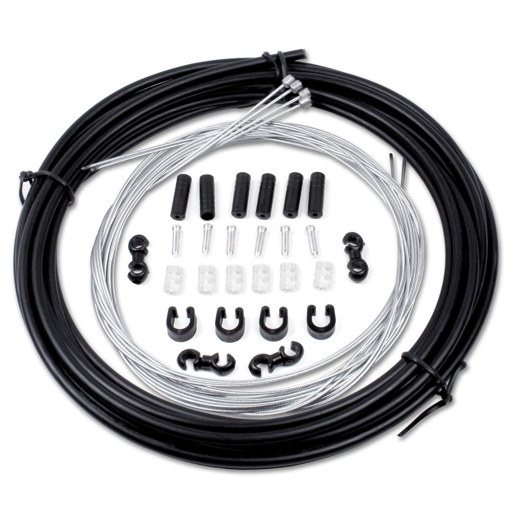 Ciomszan 5m Universal Bicycle Shift Cable Housing Kit With 2 Set Bikes Gear Shifter Derailleur Cable End Caps Accessories for Mountain Road Bike Repair (For Universal Bike)