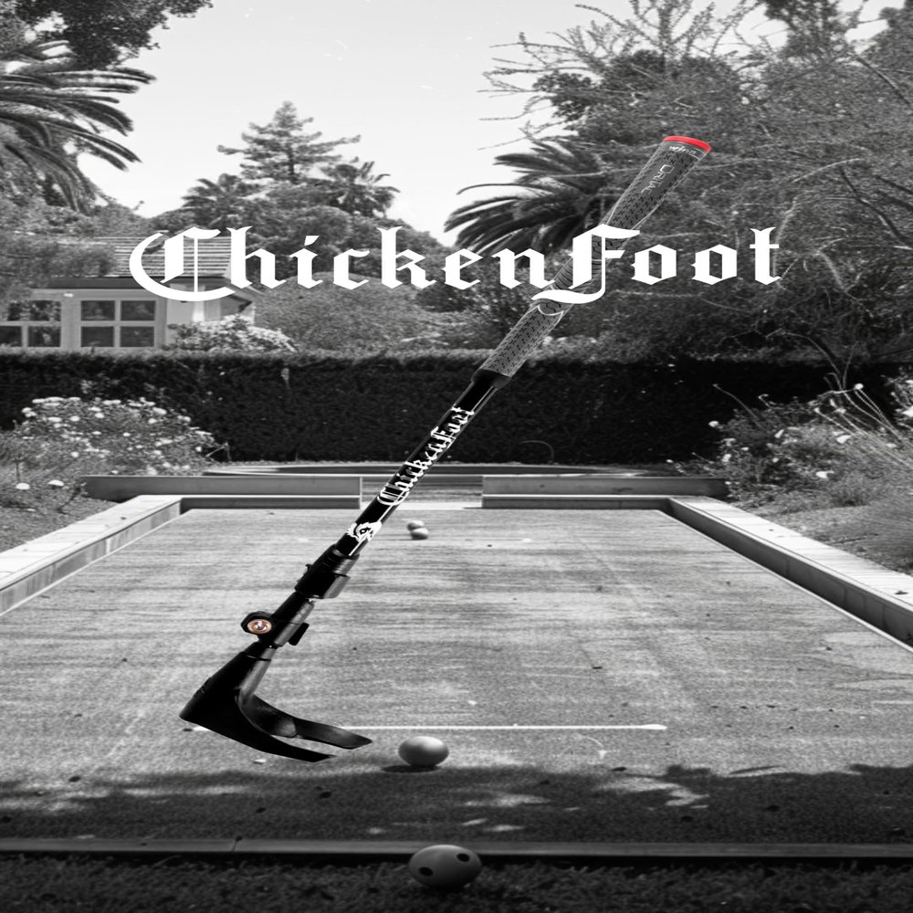 ChickenFoot Premiere Bocce Ball Retriever, 2-Prong Ball Retriever, Collapsible Down to 24", Expandable to 44", 14oz, Travel Size, Custom Grip, Ball Retriever, Best Gift for Men